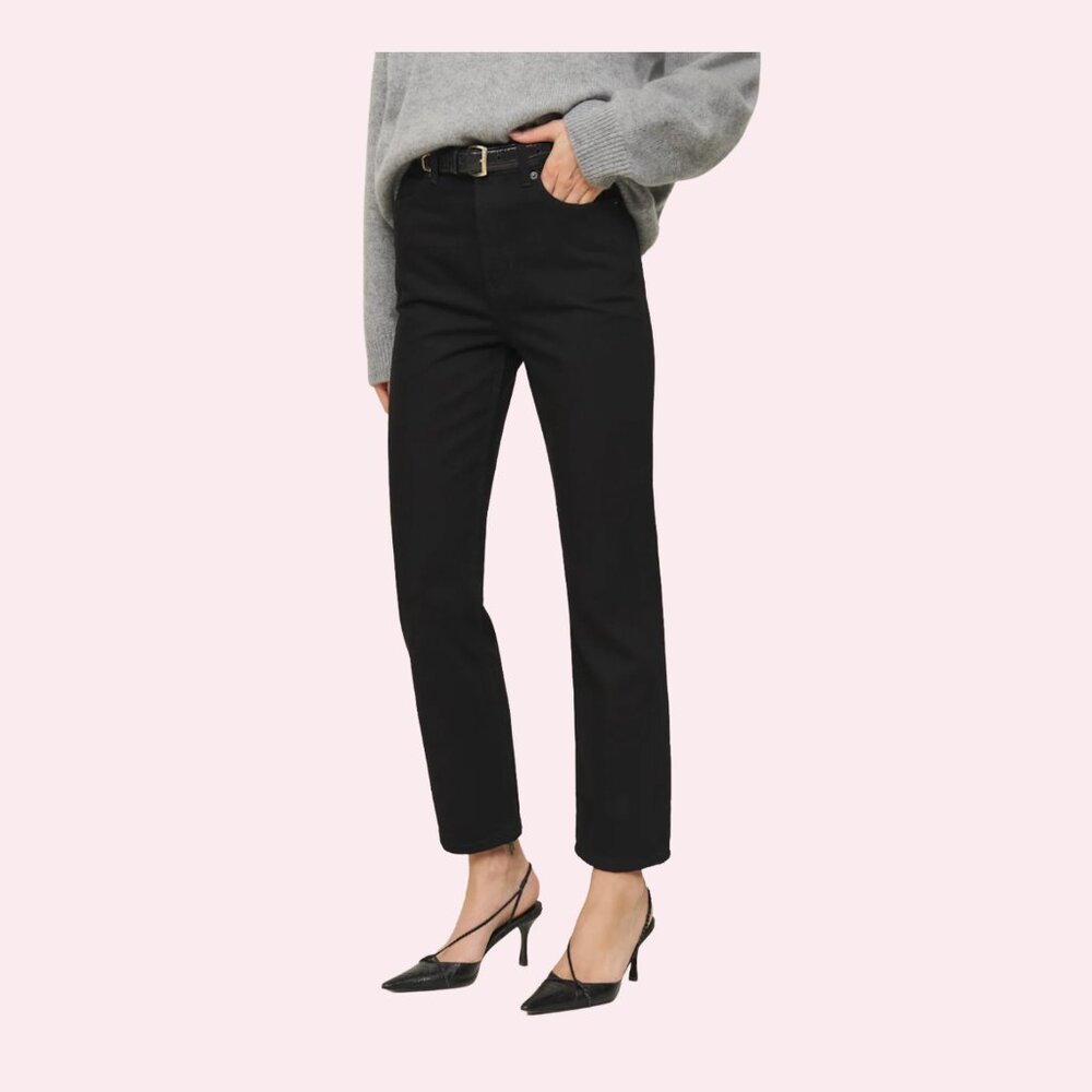 NWOT Reformation Cynthia High Rise Straight Cropped Jeans Size 24